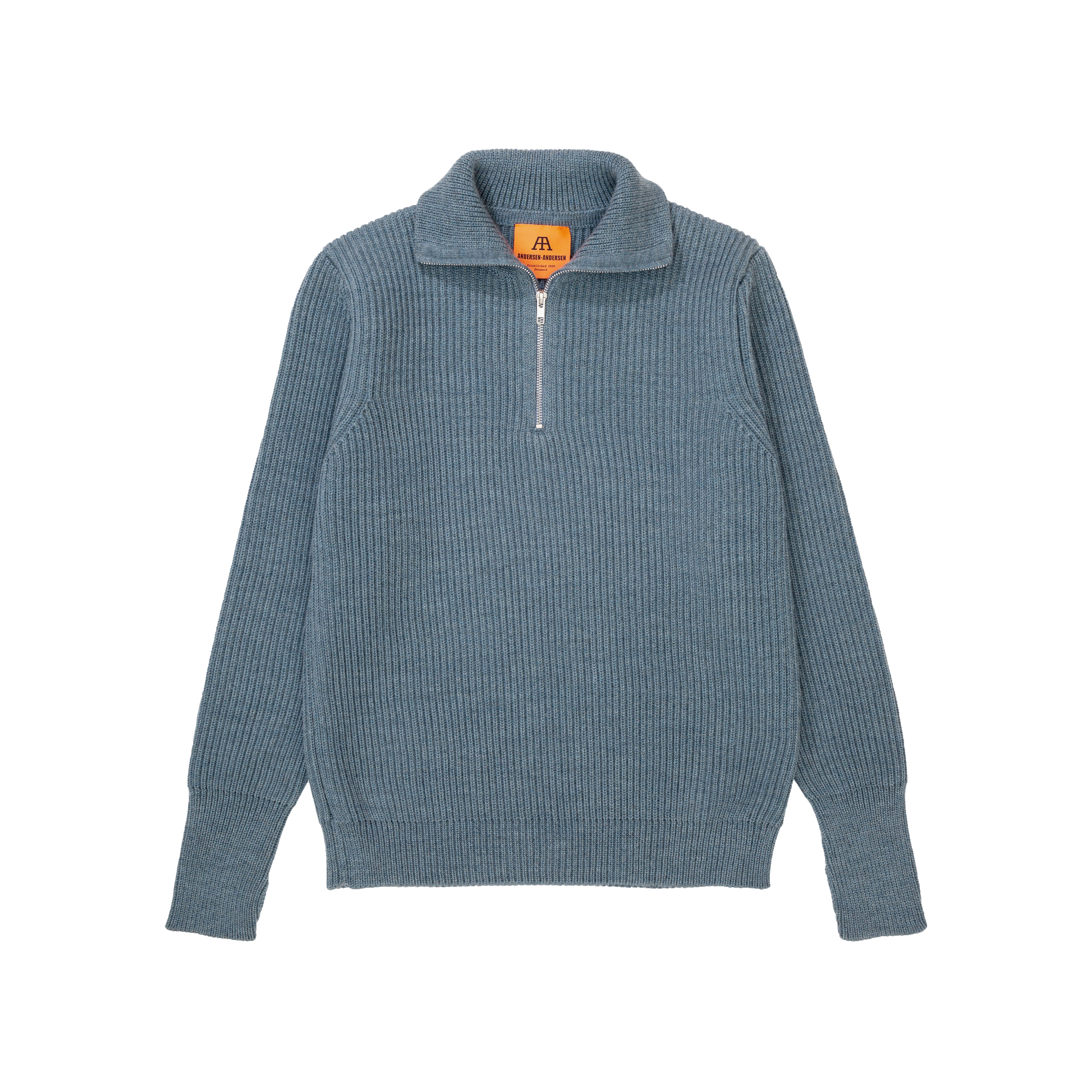 Navy Half-Zip Light Indigo